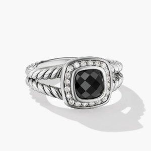 David Yurman Petite Albion® Diamond Halo Cushion Ring